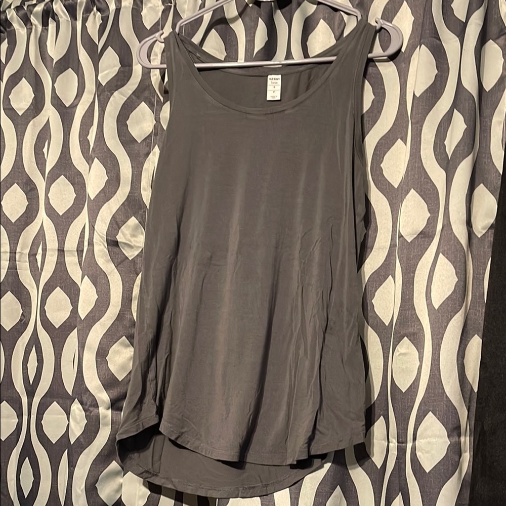 Gray Relaxed Sleeveless Tank Top